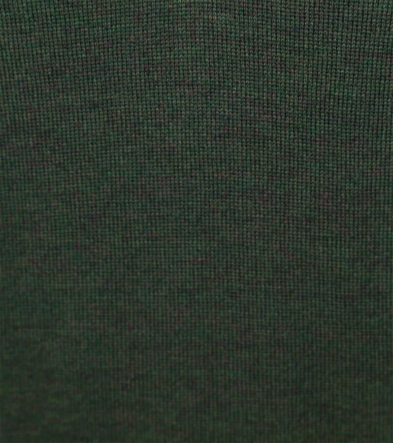 Suitable Merino Half Zip Trui Donkergroen - Foto 3