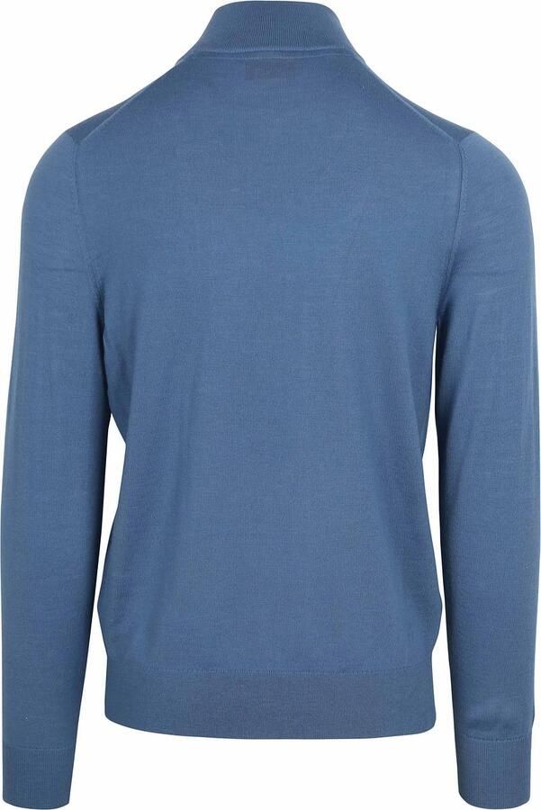 Suitable Merino Half Zip Trui Ink Blauw - Foto 3