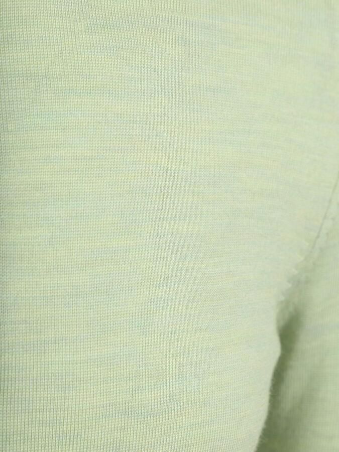 Suitable Merino Half Zip Trui Lichtgroen - Foto 4