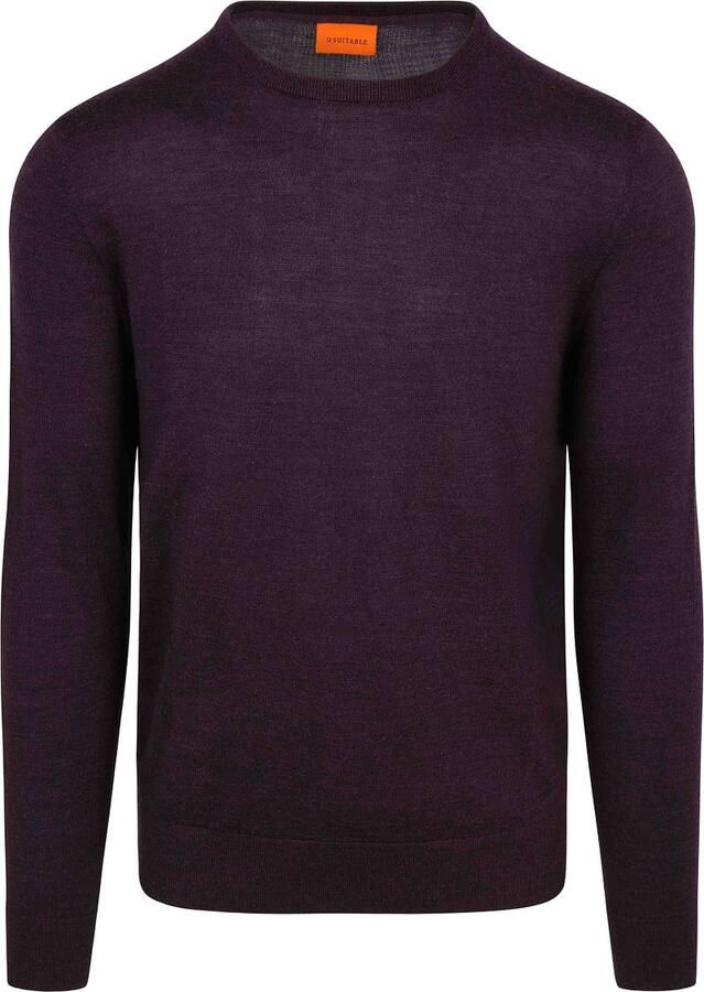 Suitable Merino Pullover Paars