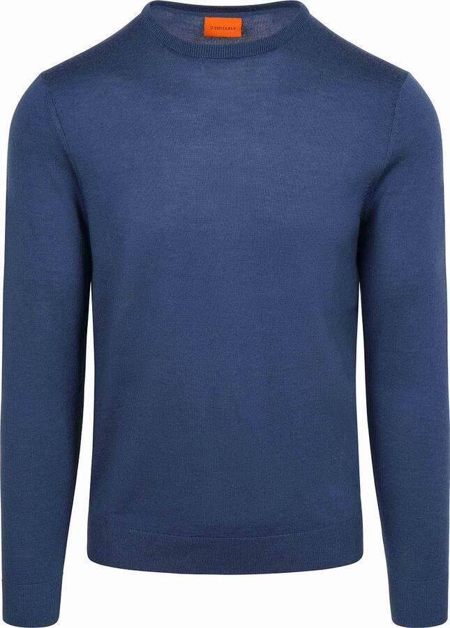Suitable Merino Pullover Royal Blauw