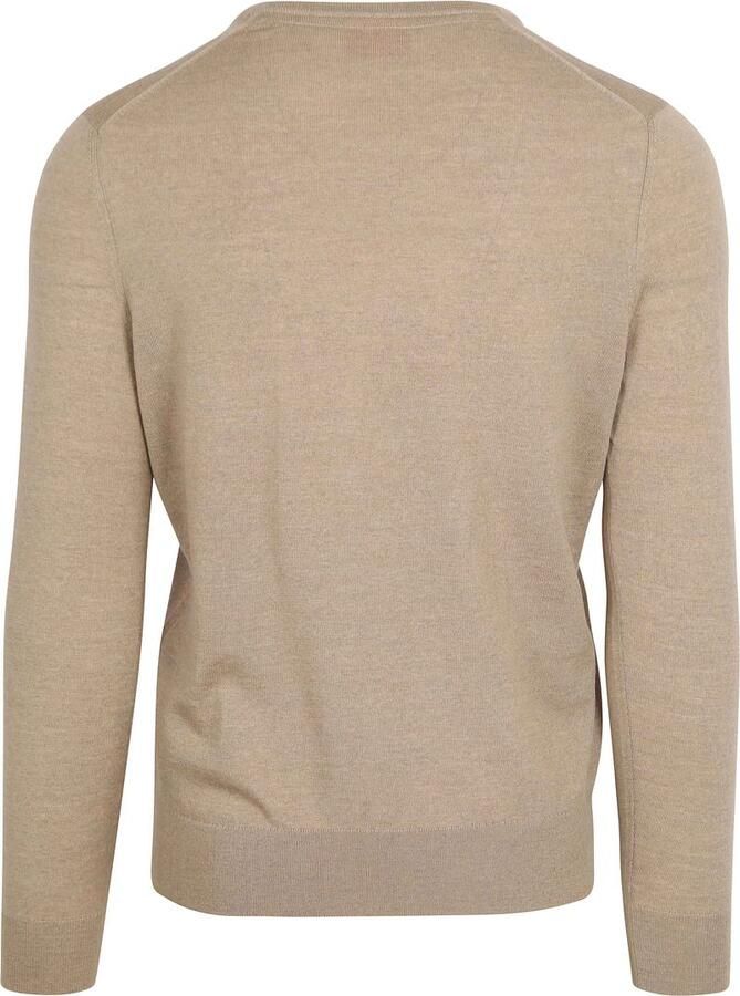 Suitable Merino Pullover V-Hals Beige - Foto 4
