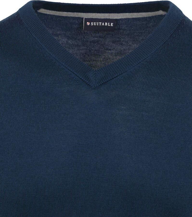 Suitable Merino Pullover V-Hals Navy - Foto 2