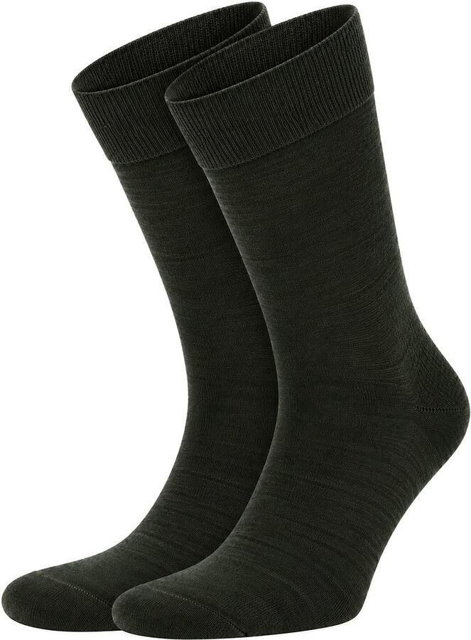 Suitable Merino Sokken Donkergroen 2-Pack