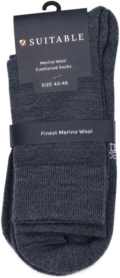 Suitable Socks Merino Sokken Jeans Blauw 2-Pack - Foto 3