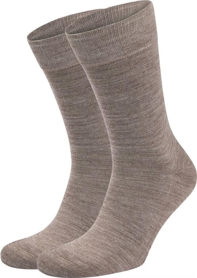 Suitable Socks Merino Sokken Taupe 2-Pack