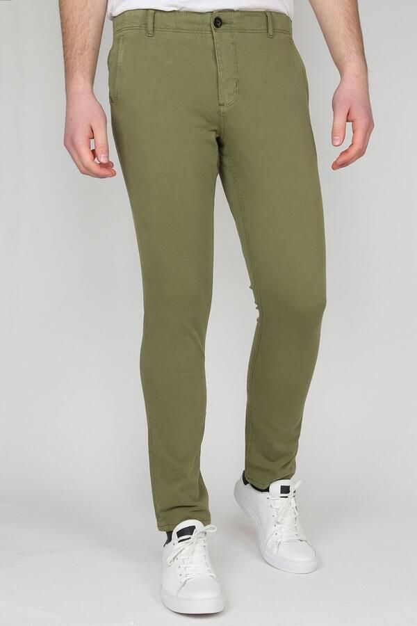 Suitable Broek Milton Skinny-Fit Chino Groen - Foto 4