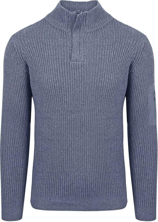 Suitable Sweater Mou Half Zip Trui Blauw - Foto 5