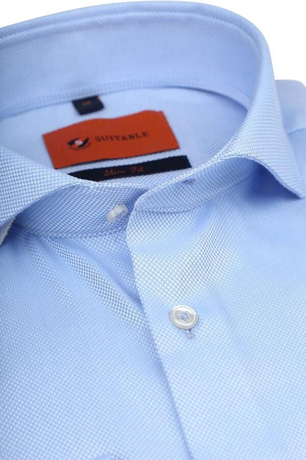 Suitable Overhemd Lange Mouw Non Iron Overhemd Blauw - Foto 2