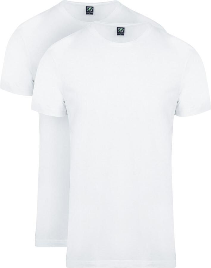 Suitable Obambo T-Shirt Ronde Hals Wit 2-Pack