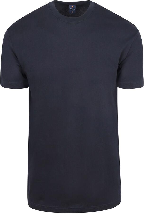 Suitable T-shirt Korte Mouw Obra T-Shirt Hoge Ronde Hals Navy 2-Pack - Foto 5