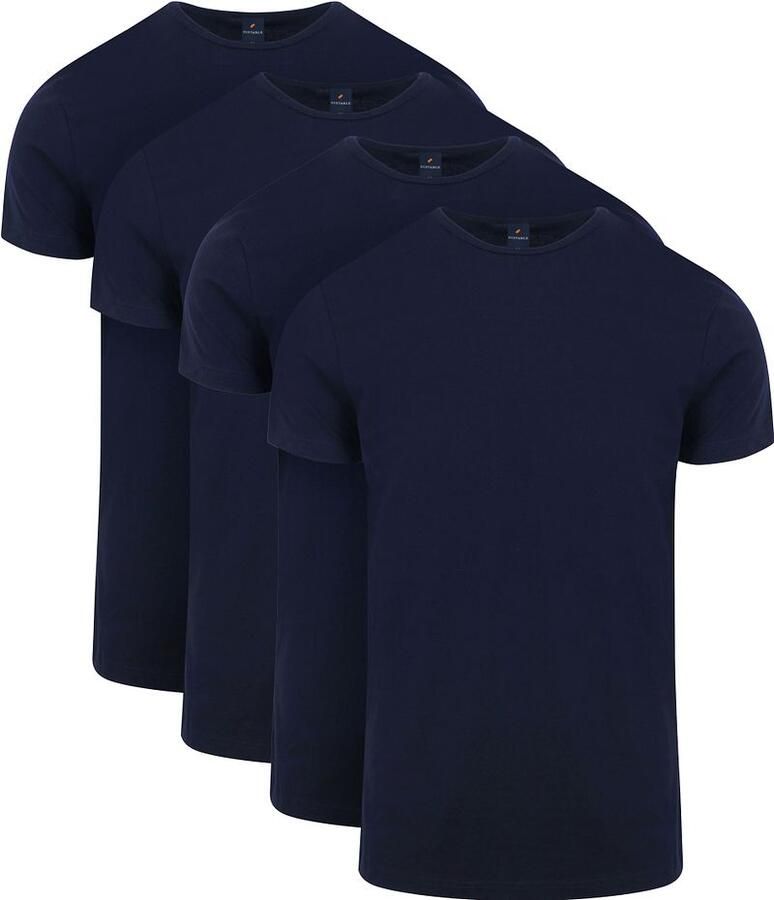 Suitable Ota T-Shirt Ronde Hals Navy 4-Pack