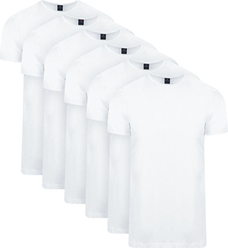 Suitable Ota T-Shirt Ronde Hals Wit 6-Pack