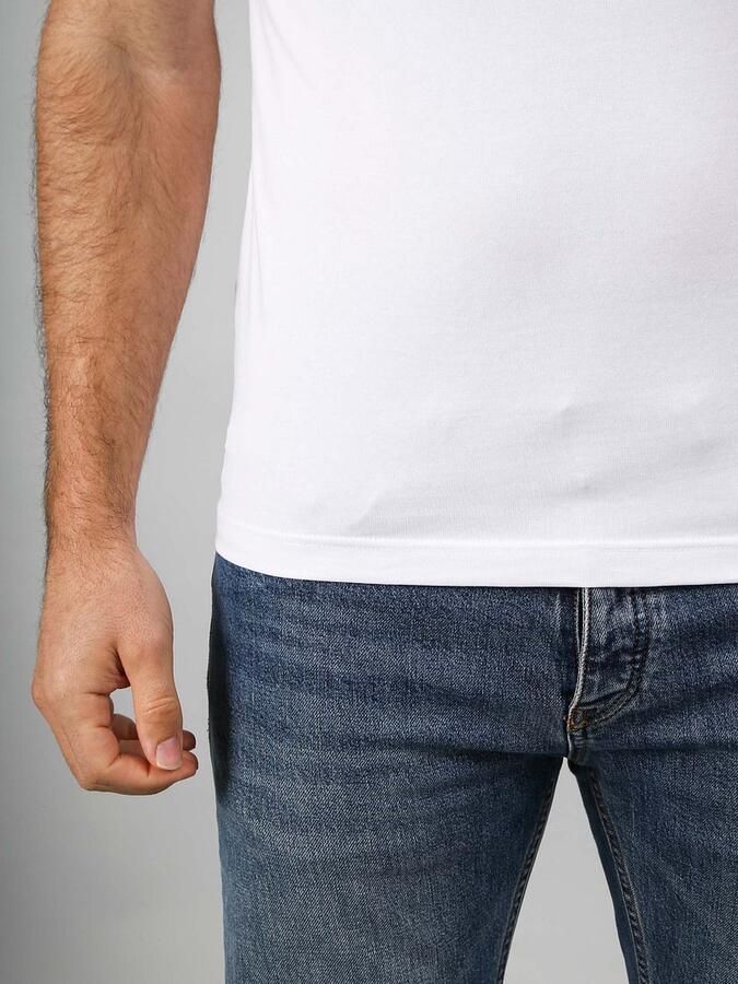Suitable Otaru T-Shirt Brede Ronde Hals Wit 2-Pack - Foto 5