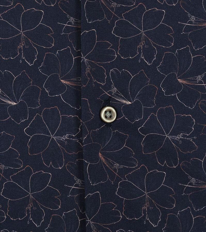 Suitable Overhemd BD Bloemen Donkerblauw - Foto 2