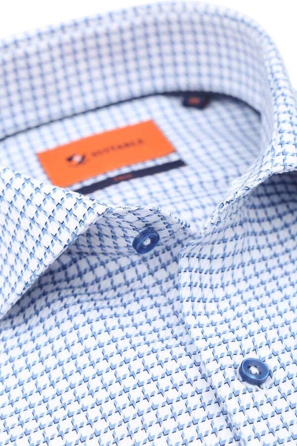 Suitable Overhemd Check Print Blauw - Foto 3