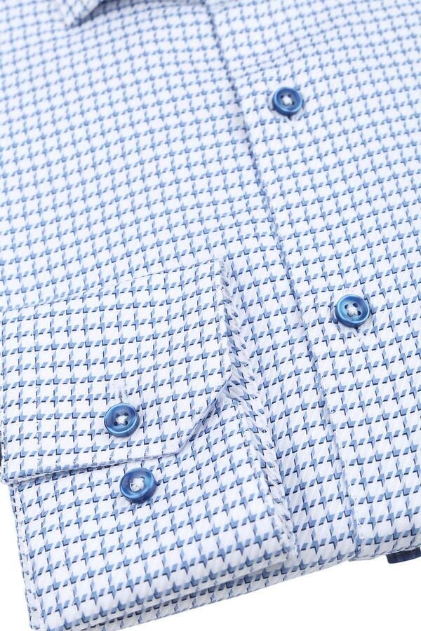 Suitable Overhemd Check Print Blauw - Foto 4