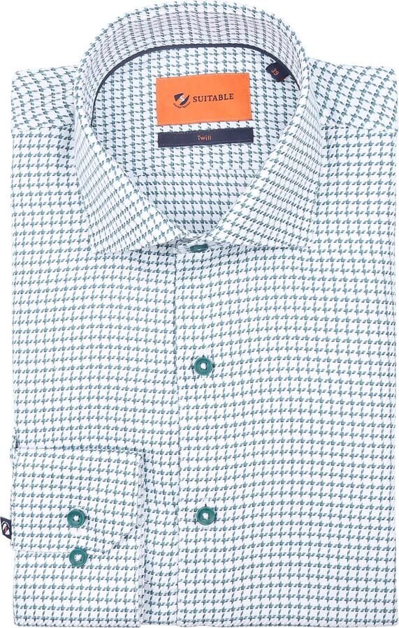 Suitable Overhemd Check Print Groen