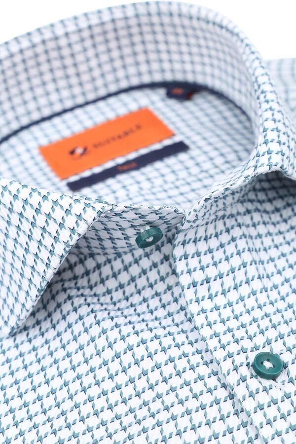 Suitable Overhemd Check Print Groen - Foto 2