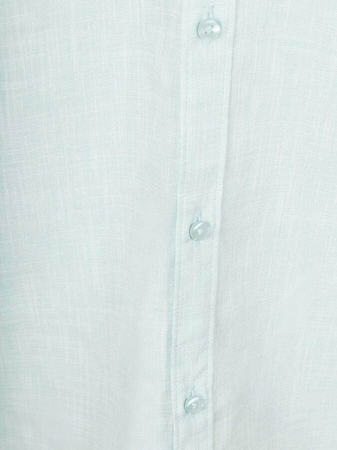 Suitable Overhemd Cotton Slub Lichtgroen - Foto 4