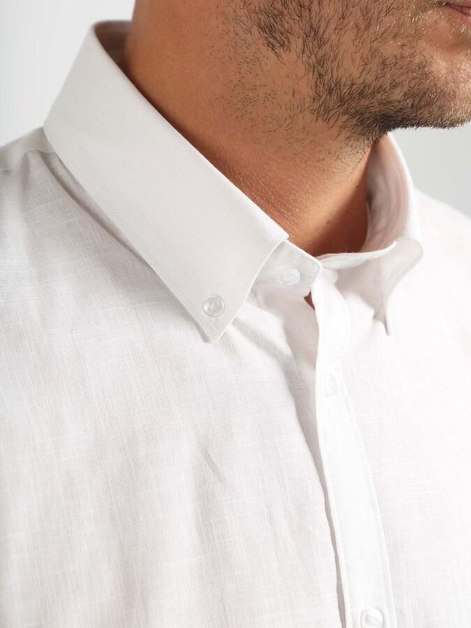Suitable Overhemd Cotton Slub Wit - Foto 2