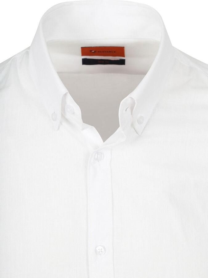 Suitable Overhemd Cotton Slub Wit - Foto 3