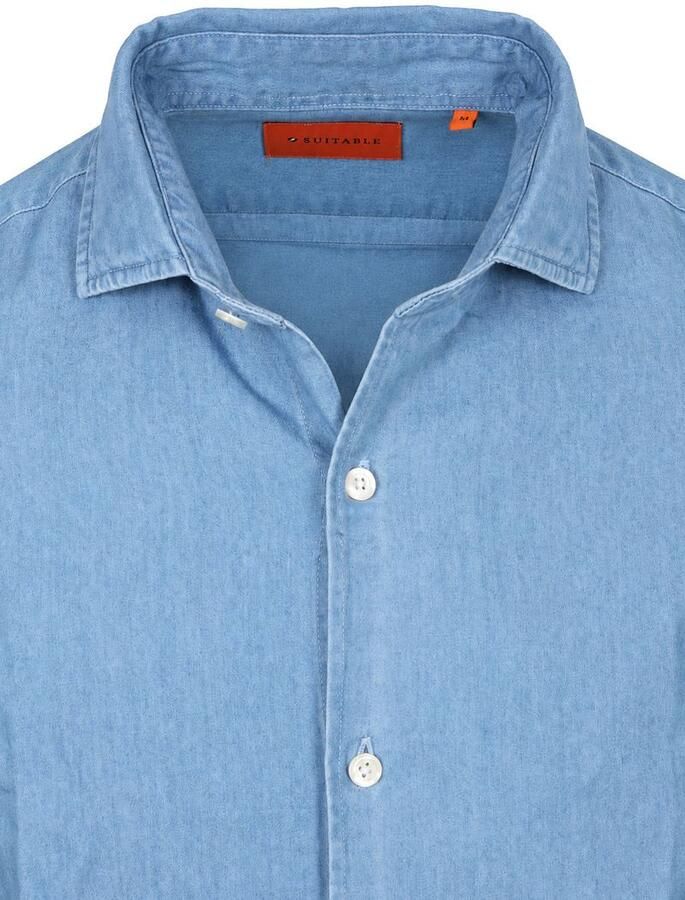 Suitable Overhemd Denim Lichtblauw