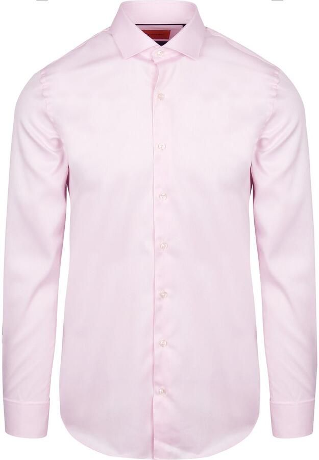 Suitable Overhemd Lange Mouw Overhemd Dubbel Manchet Roze - Foto 2