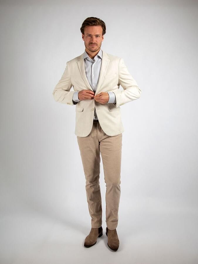 Suitable Overhemd Extra Lange Mouwen Print Taupe - Foto 3