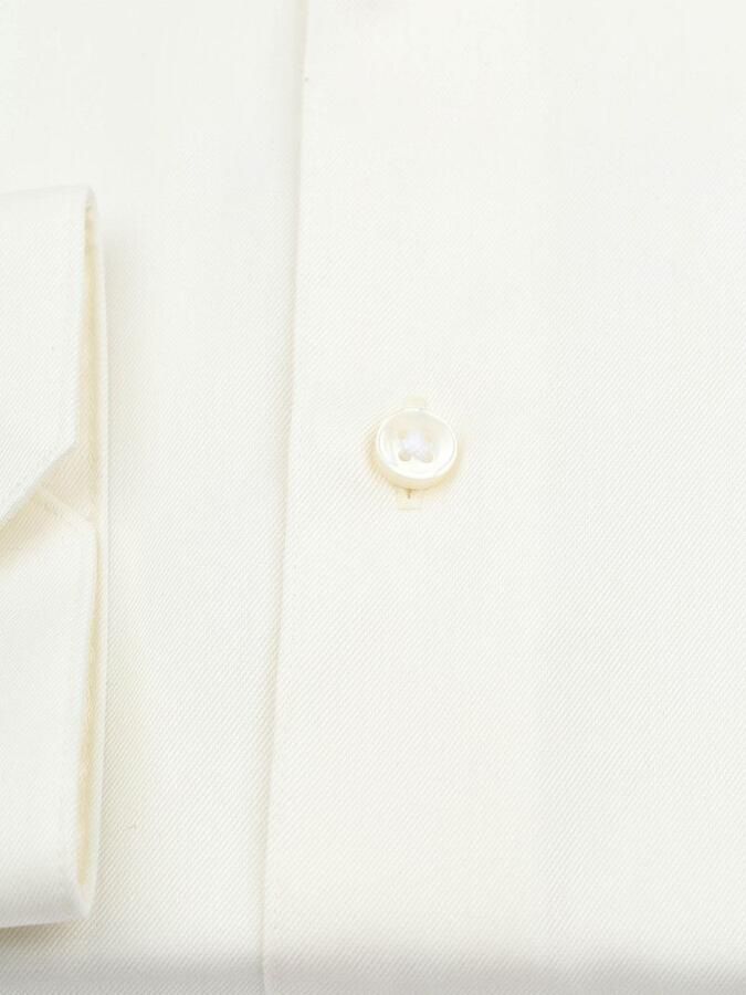 Suitable Overhemd Extra Lange Mouwen Twill Ecru - Foto 4