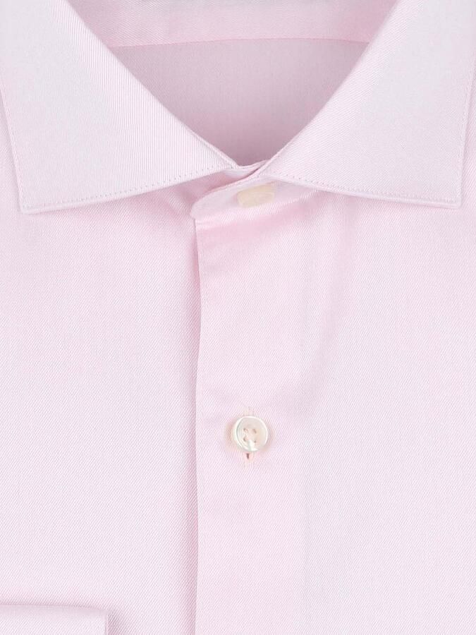 Suitable Overhemd Extra Lange Mouwen Twill Roze - Foto 2