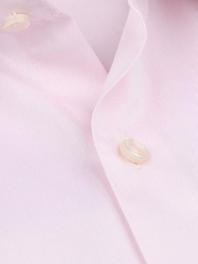 Suitable Overhemd Extra Lange Mouwen Twill Roze - Foto 3
