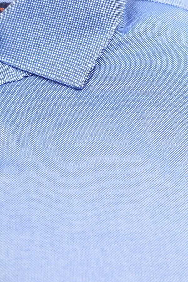 Suitable Overhemd Lange Mouw Overhemd Fijne Ruit Blauw DM22-01 - Foto 3