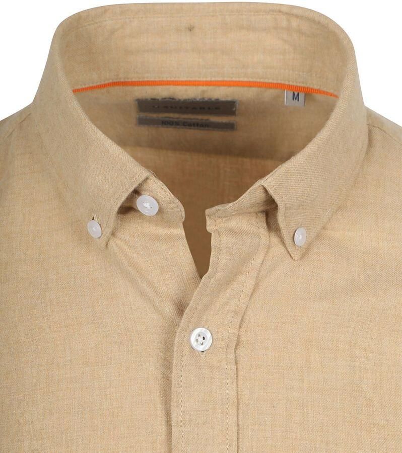 Suitable Overhemd Flanel Beige
