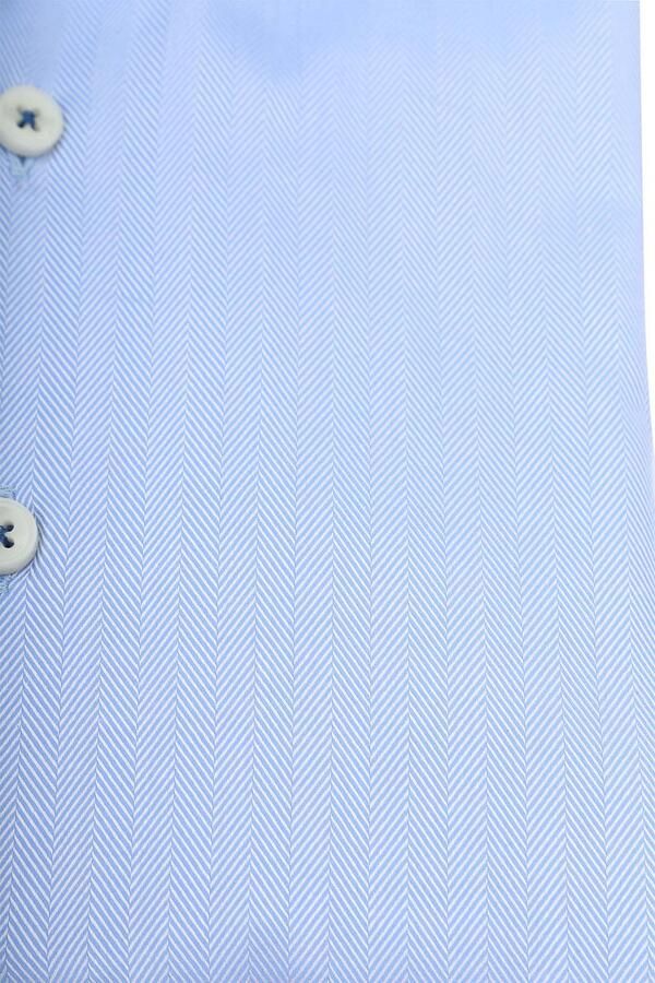 Suitable Overhemd Herringbone Lichtblauw - Foto 3