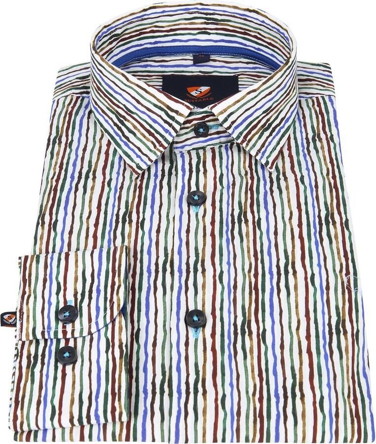 Suitable Overhemd Inked Stripes Multicolour - Foto 2