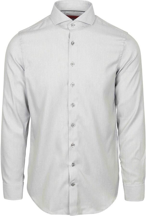 Suitable Overhemd Lange Mouw Overhemd Jacquard Luxe Groen - Foto 5