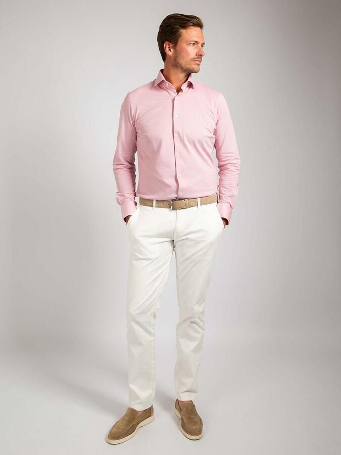 Suitable Overhemd Knitted Pique Roze - Foto 4