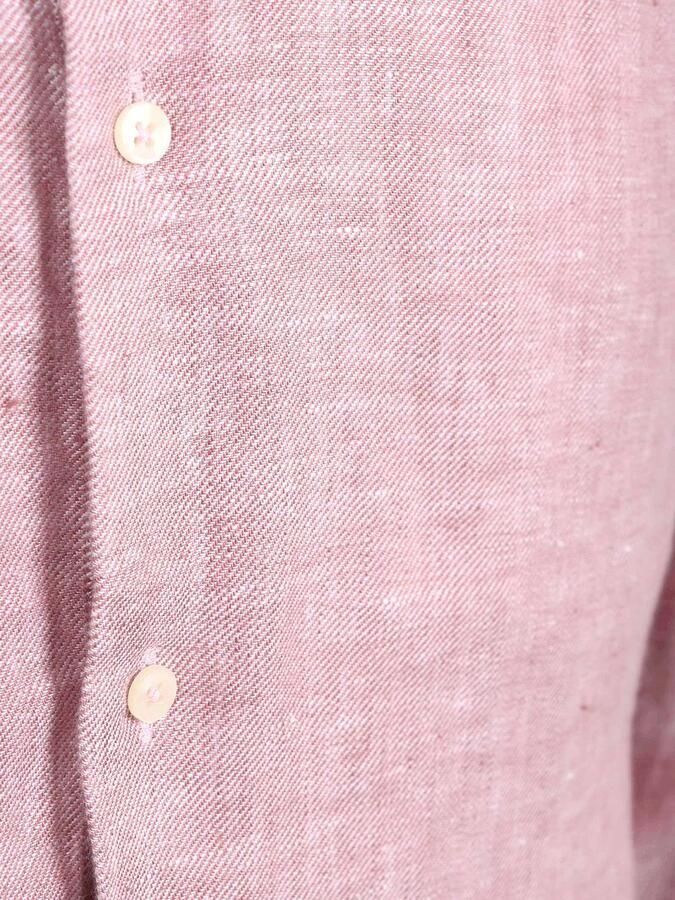 Suitable Overhemd Lange Mouw Overhemd Linnen Roze - Foto 5