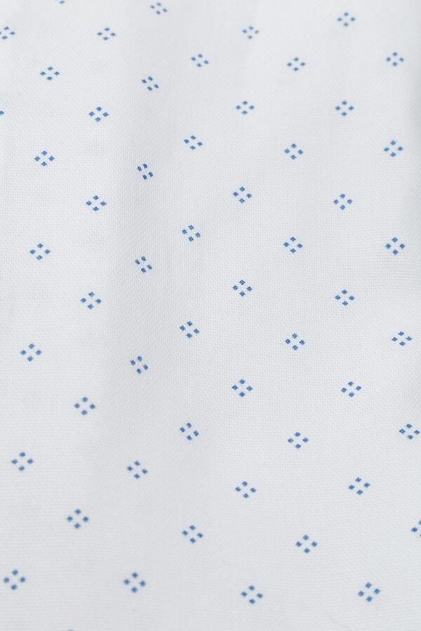 Suitable Overhemd Oxford Print Wit - Foto 2