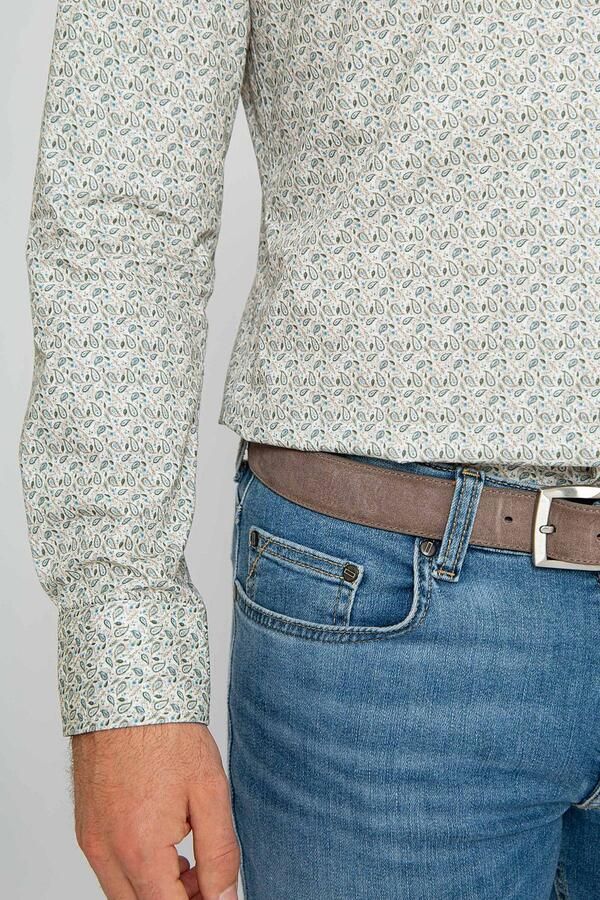 Suitable Overhemd Paisley Groen - Foto 5