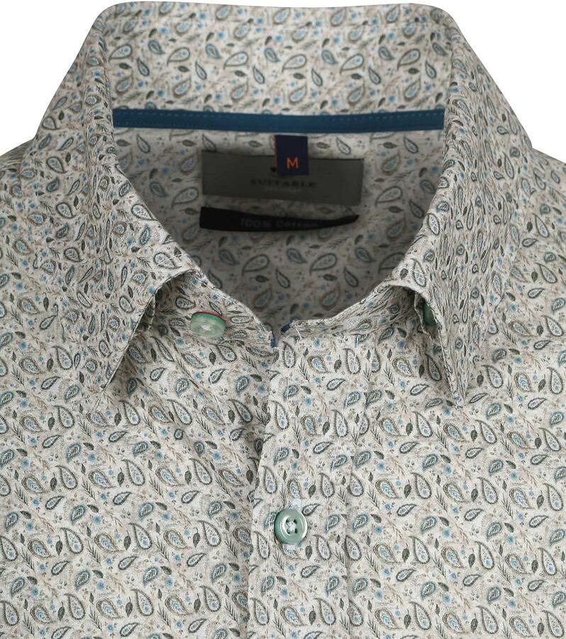 Suitable Overhemd Paisley Groen - Foto 2