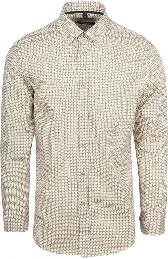 Suitable Overhemd Print Beige