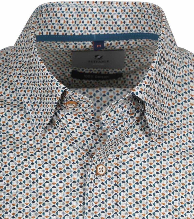 Suitable Overhemd Print Blauw - Foto 2