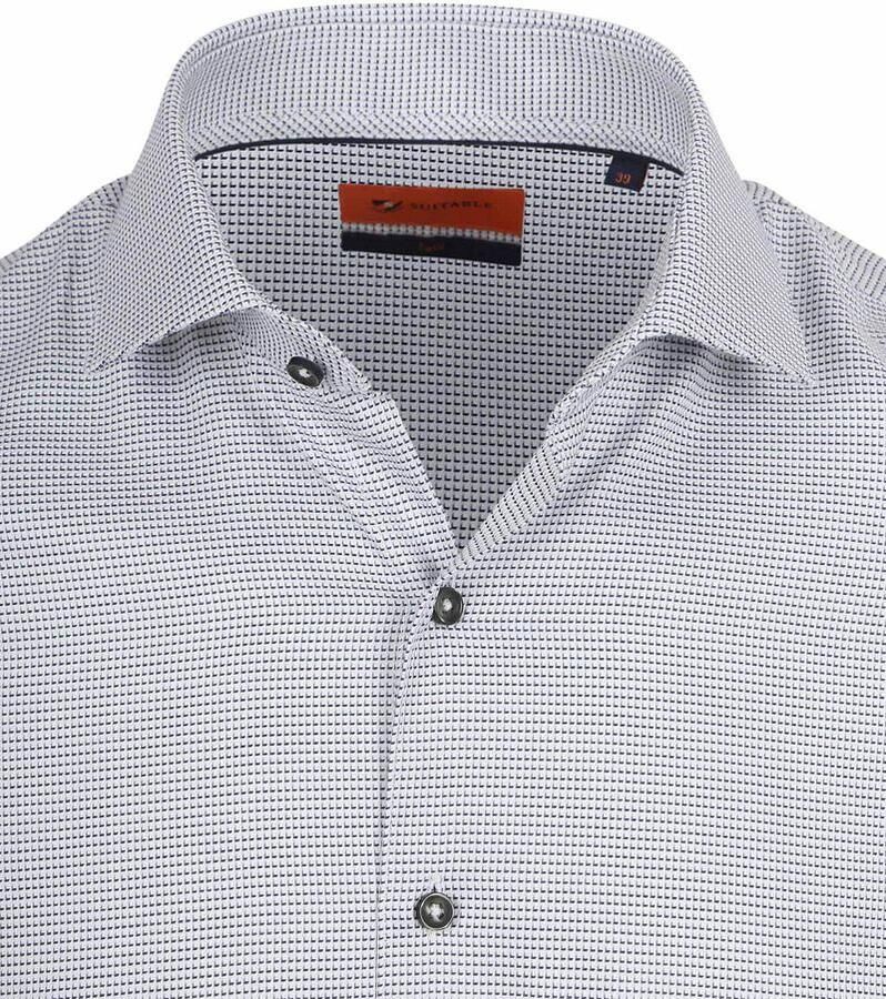 Suitable Overhemd Lange Mouw Overhemd Print Groen Hook