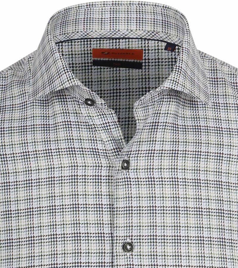 Suitable Overhemd Lange Mouw Overhemd Print Groen