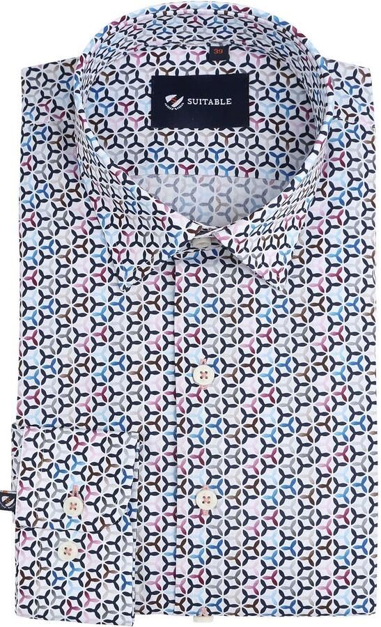 Suitable Overhemd Lange Mouw Overhemd Print Multicolour