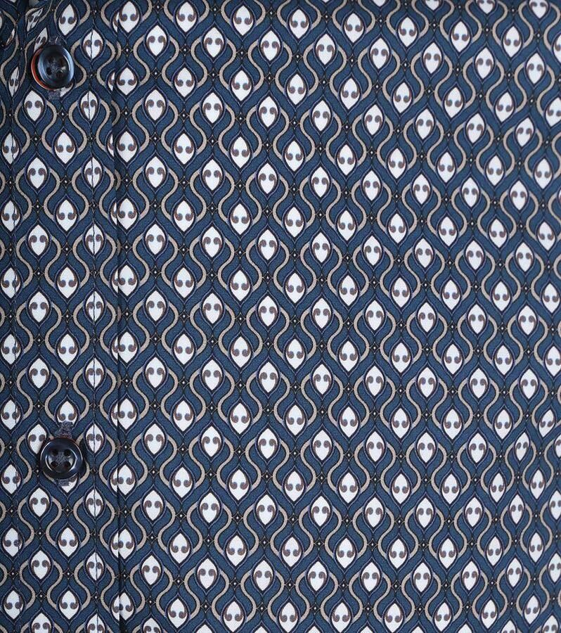 Suitable Overhemd Print Navy - Foto 2