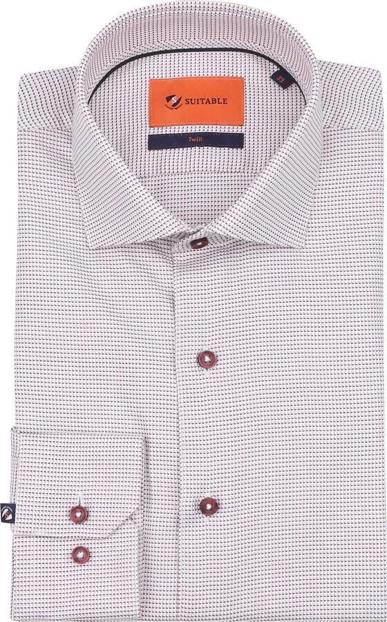 Suitable Overhemd Lange Mouw Overhemd Print Rood Hook - Foto 5