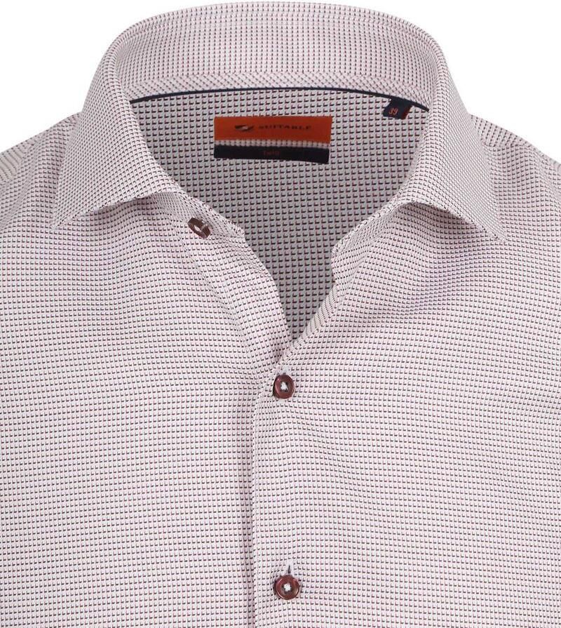 Suitable Overhemd Lange Mouw Overhemd Print Rood Hook